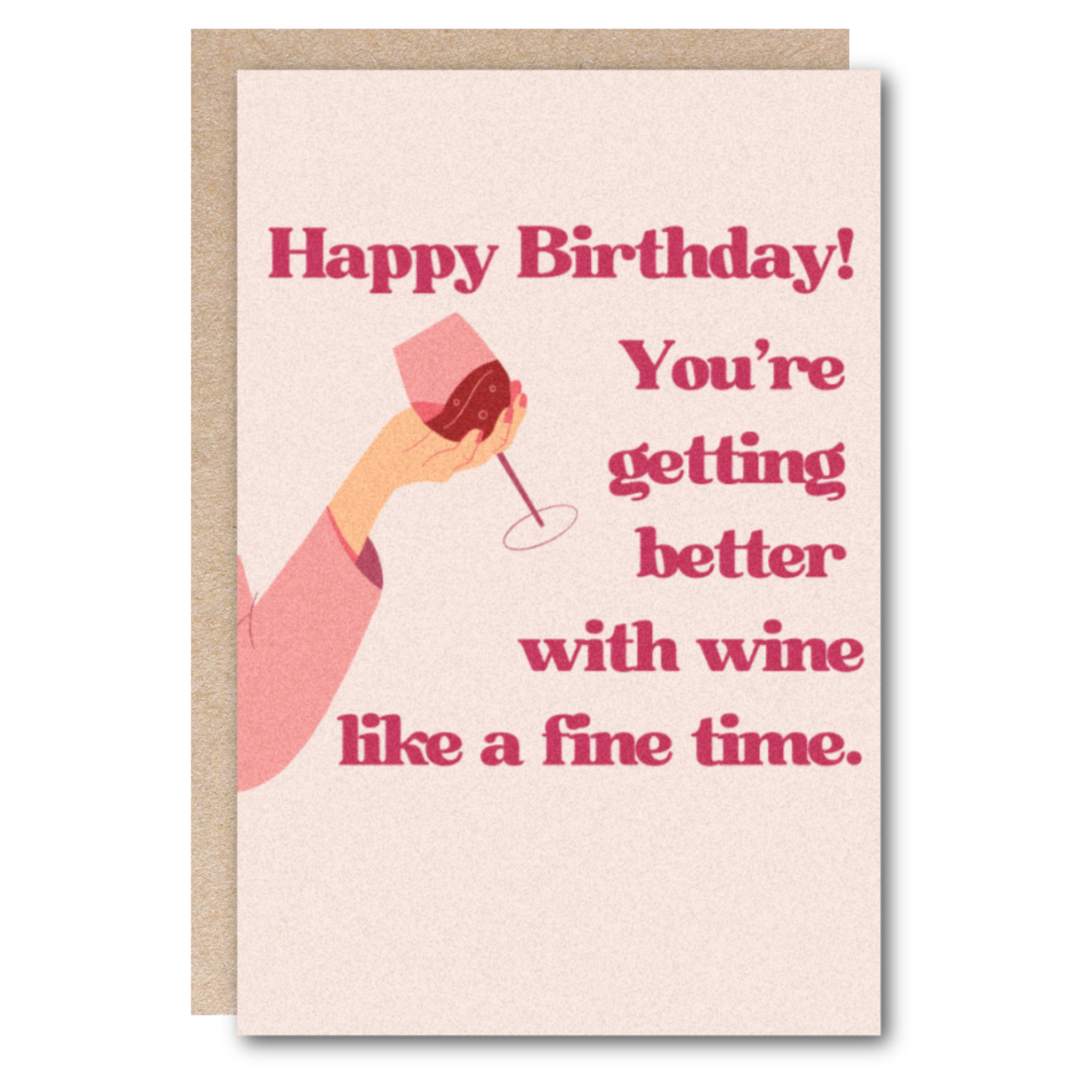 Wholesale-Birthday-Getting Better With Wine Card