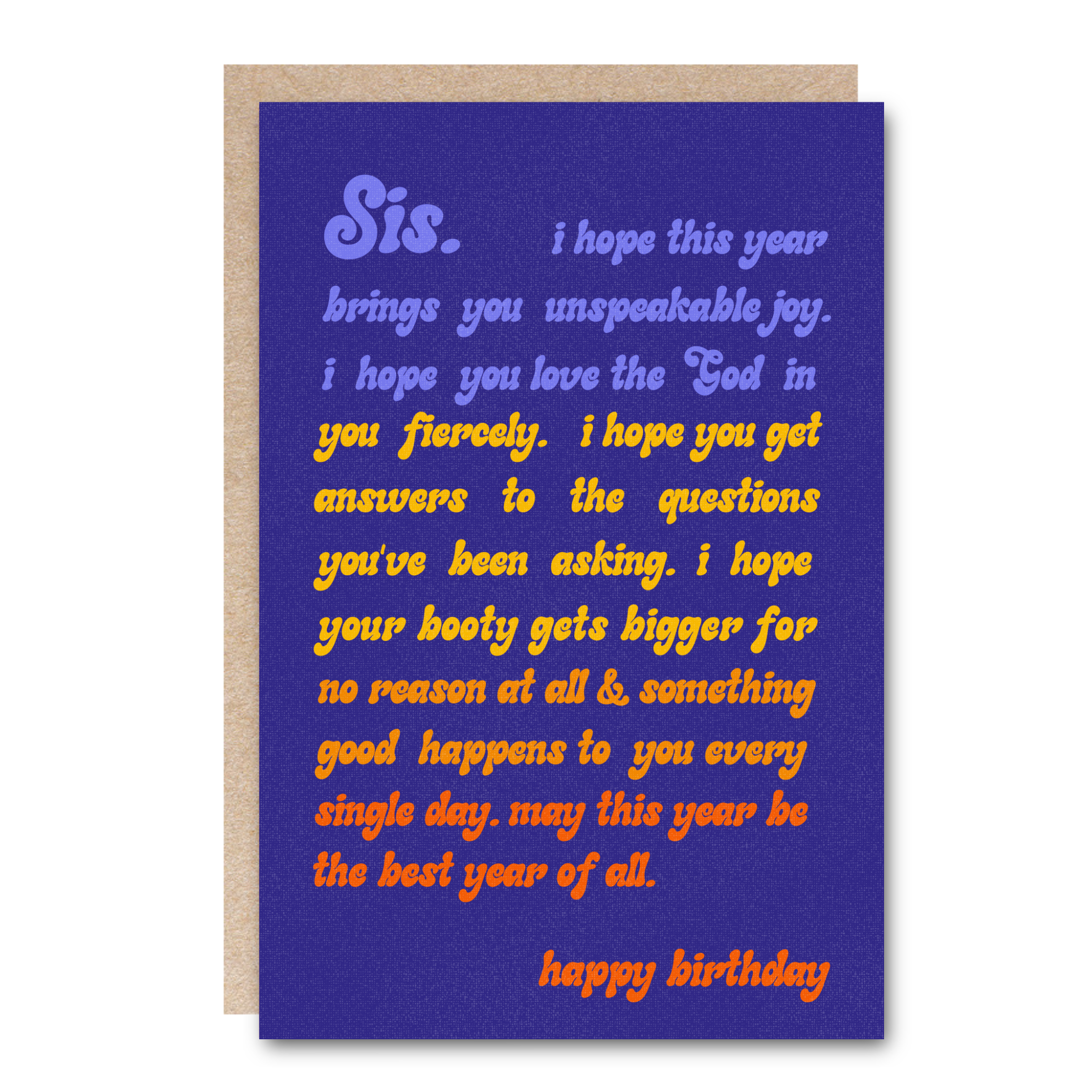 Birthday Greeting Card – Blank Inside, Artist-Designed by Kindred Paper, Wholesale, Retail Stockists