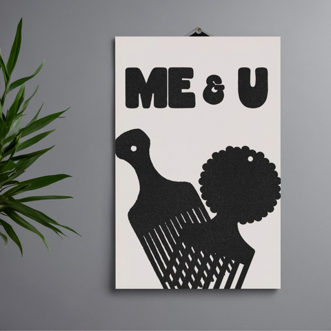 "Me & U" Afro-Centric Art Print: Black Love & Heritage Decor