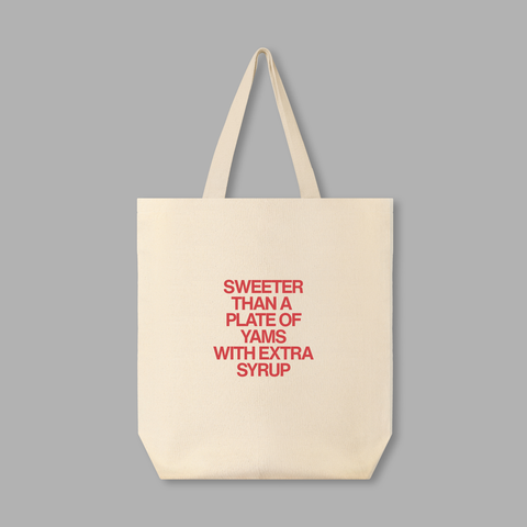 *Pre-Order* Canvas Tote Bag– 100% Cotton, Eco-Friendly - Sweeter Than A Plate of Yams Market Bag