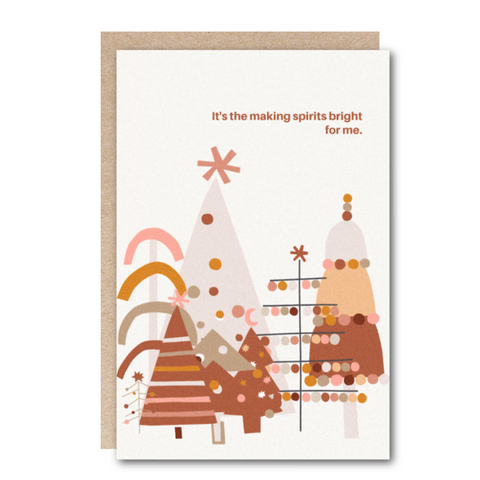 Wholesale-Holiday-Making Spirits Bright Card