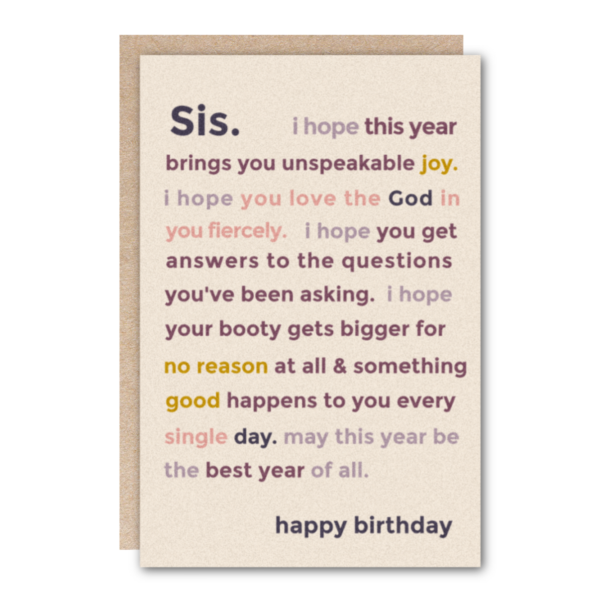 Wholesale-Birthday-Happy Birthday Sis Card