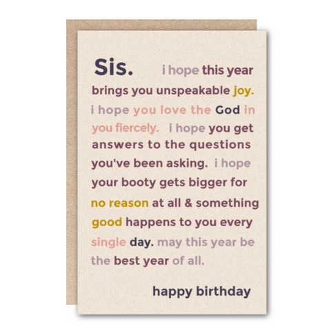 Wholesale-Birthday-Happy Birthday Sis Card