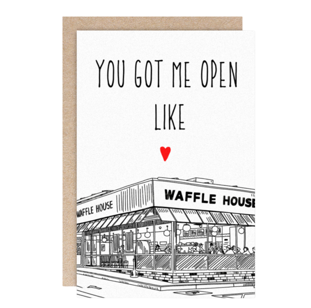 Atlanta Love Card – Waffle House - Blank Inside, Artist-Designed by Kindred Paper, Wholesale, Retail Stockists