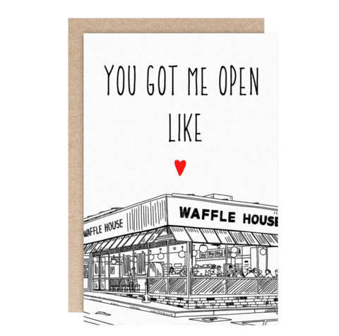Atlanta Love Card – Waffle House - Blank Inside, Artist-Designed by Kindred Paper, Wholesale, Retail Stockists
