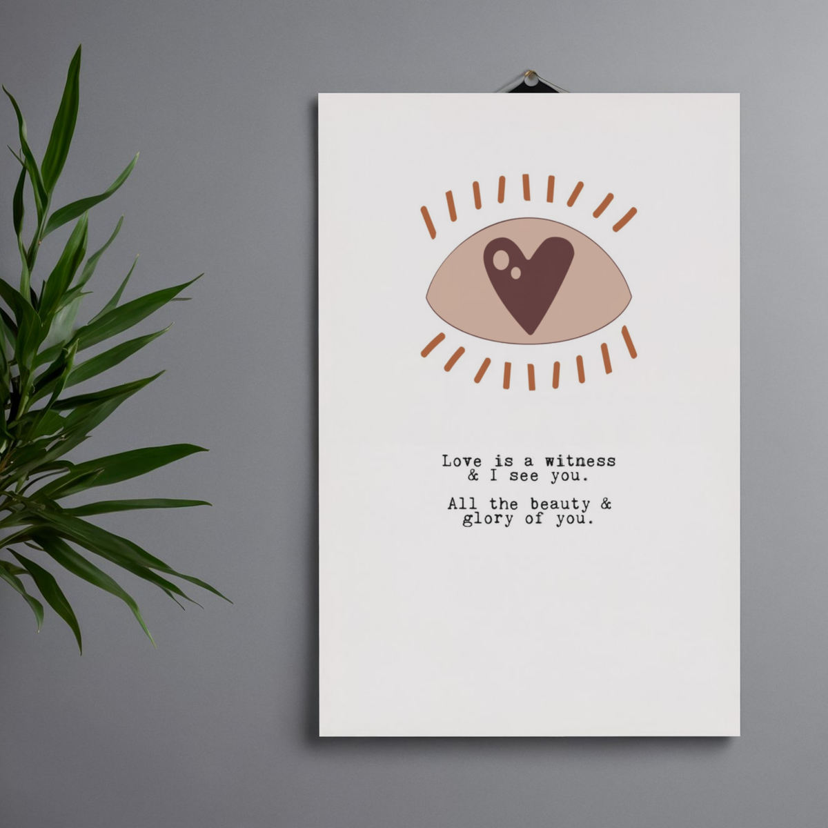 Love Is a Witness Art Print