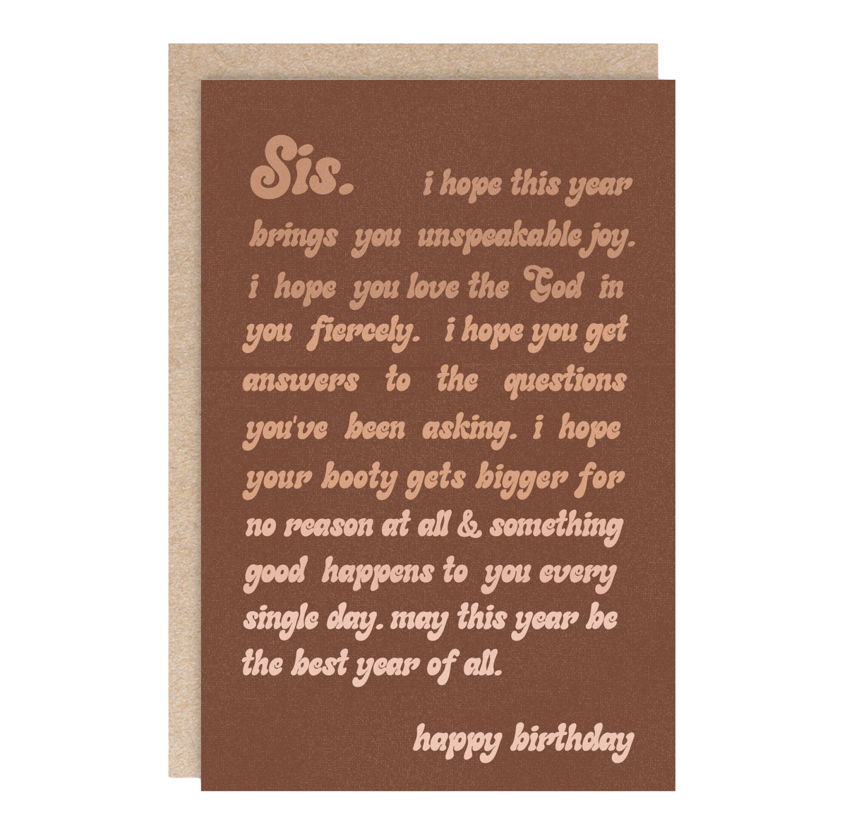 Birthday Greeting Card- Happy Birthday Sis