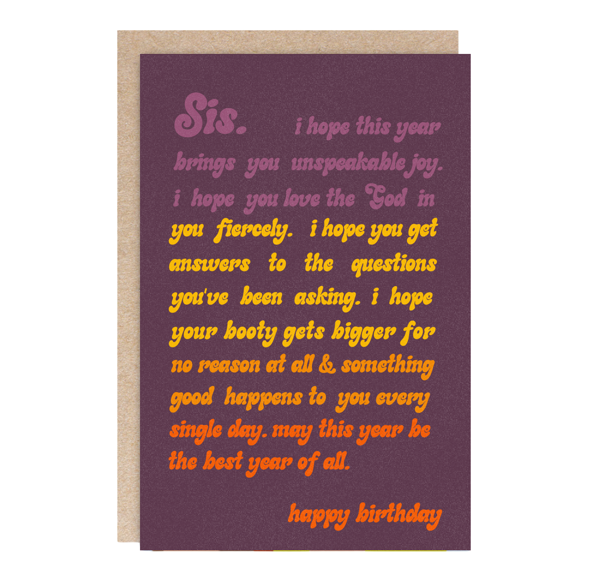 Birthday Greeting Card- Happy Birthday Sis