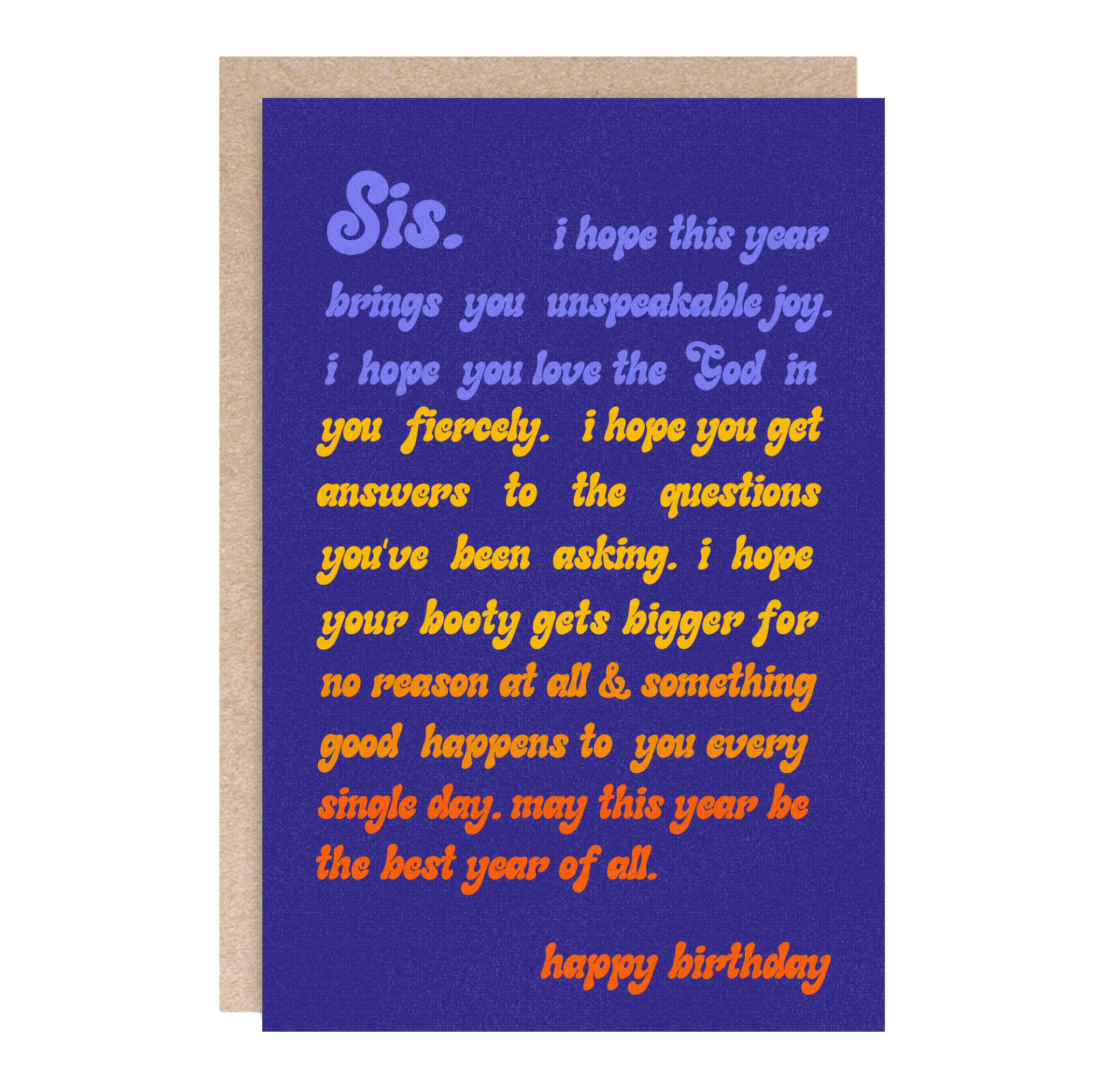 Birthday Greeting Card- Happy Birthday Sis
