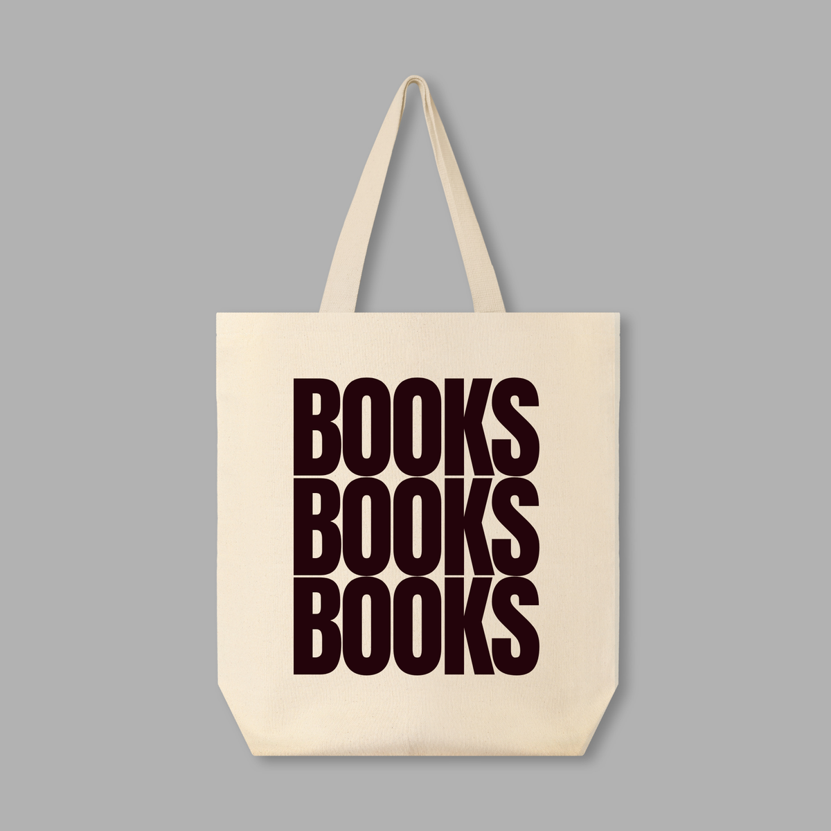 Canvas Tote Bag– 100% Cotton, Eco-Friendly - Books Books Books Market Bag