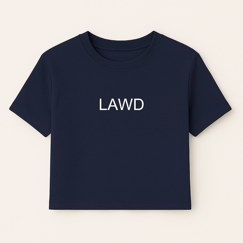 *Pre-Order* LAWD Women's Crop Tee - Eco-Friendly, Made with Recycled Materials