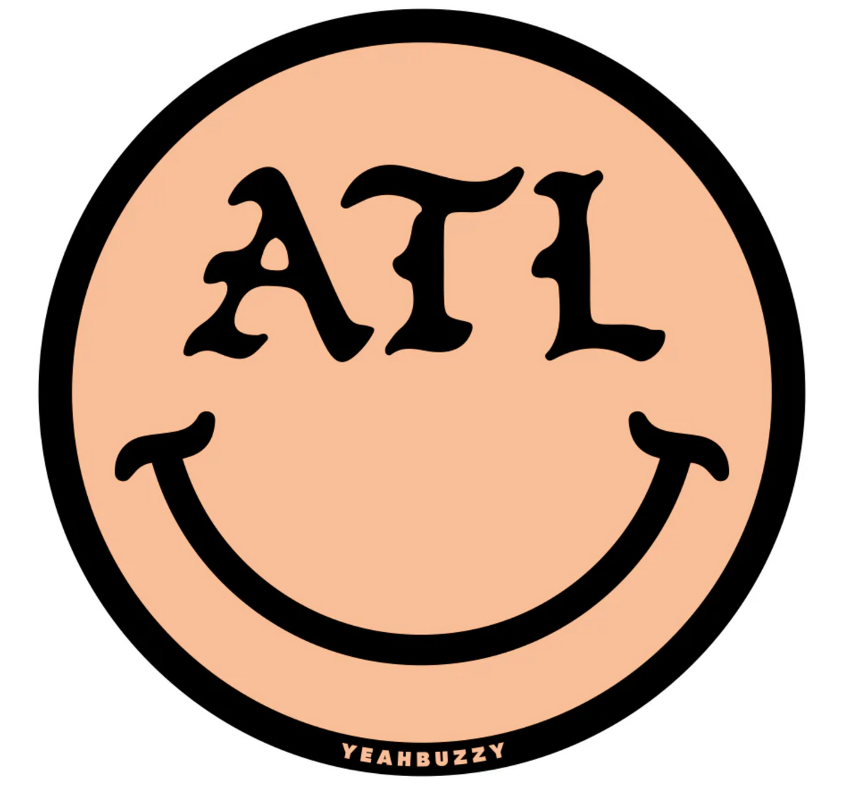 ATL Smiley Sticker by Yeah Buzzy