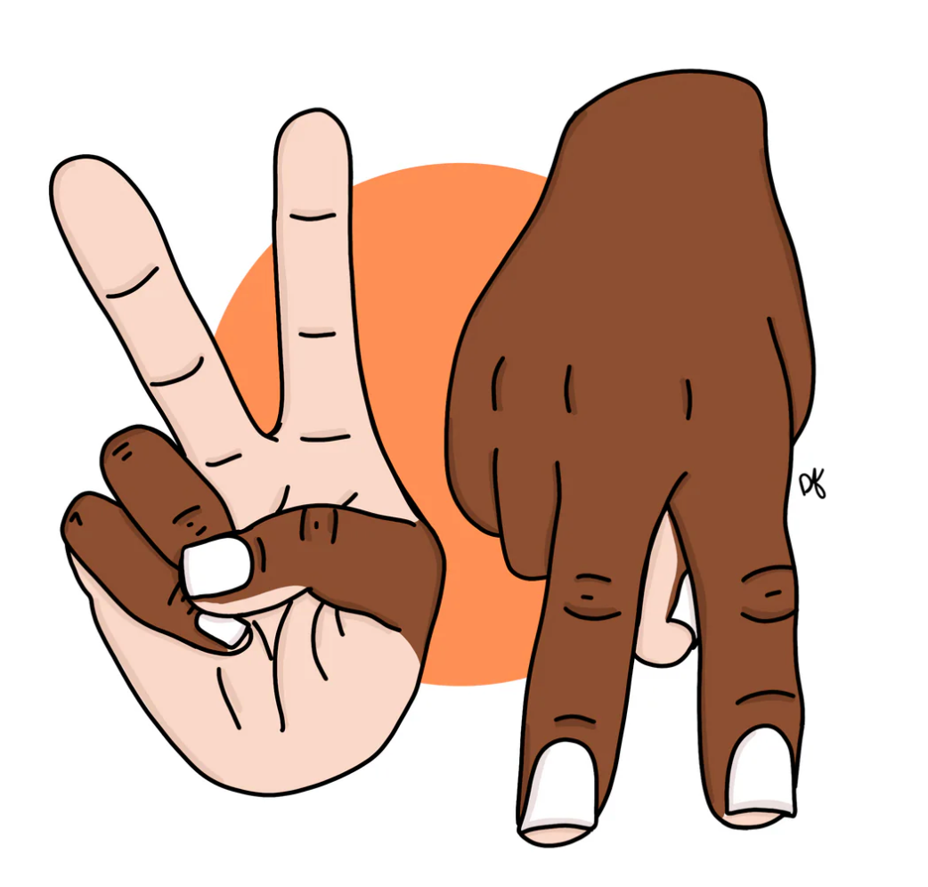 Peace Up, A-Town Down Sticker by Destinee Creates Stuff