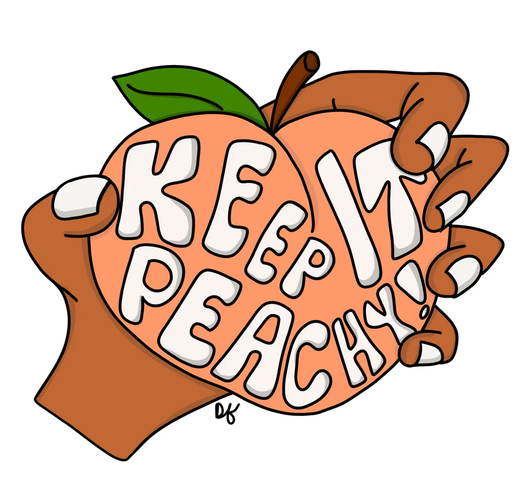 Keep It Peachy Sticker by Destinee Creates Stuff
