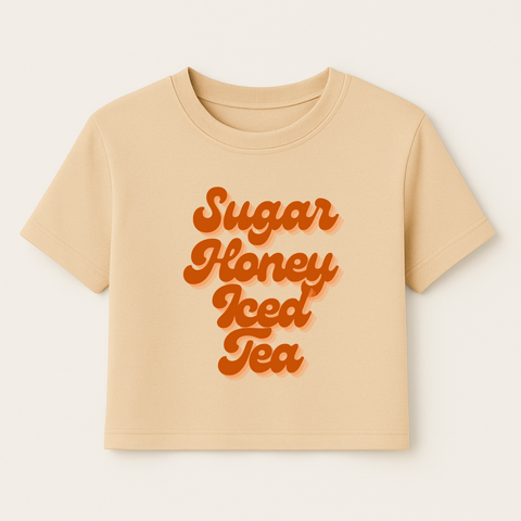 *Pre-Order* Sugar Honey Iced Women's Crop Tee- Eco-Friendly, Made with Recycled Materials