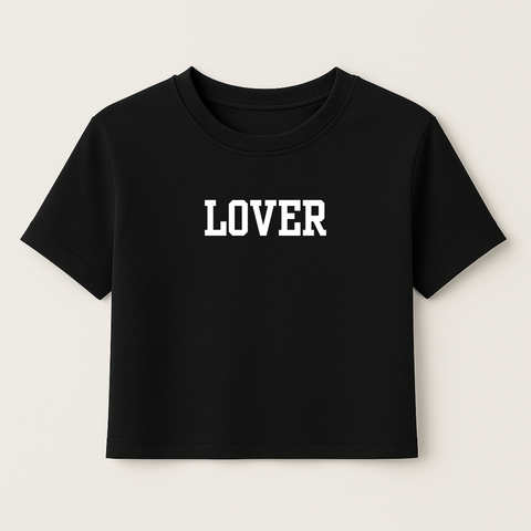 *Pre-Order* LOVER Women's Crop Tee- Eco-Friendly, Made with Recycled Materials