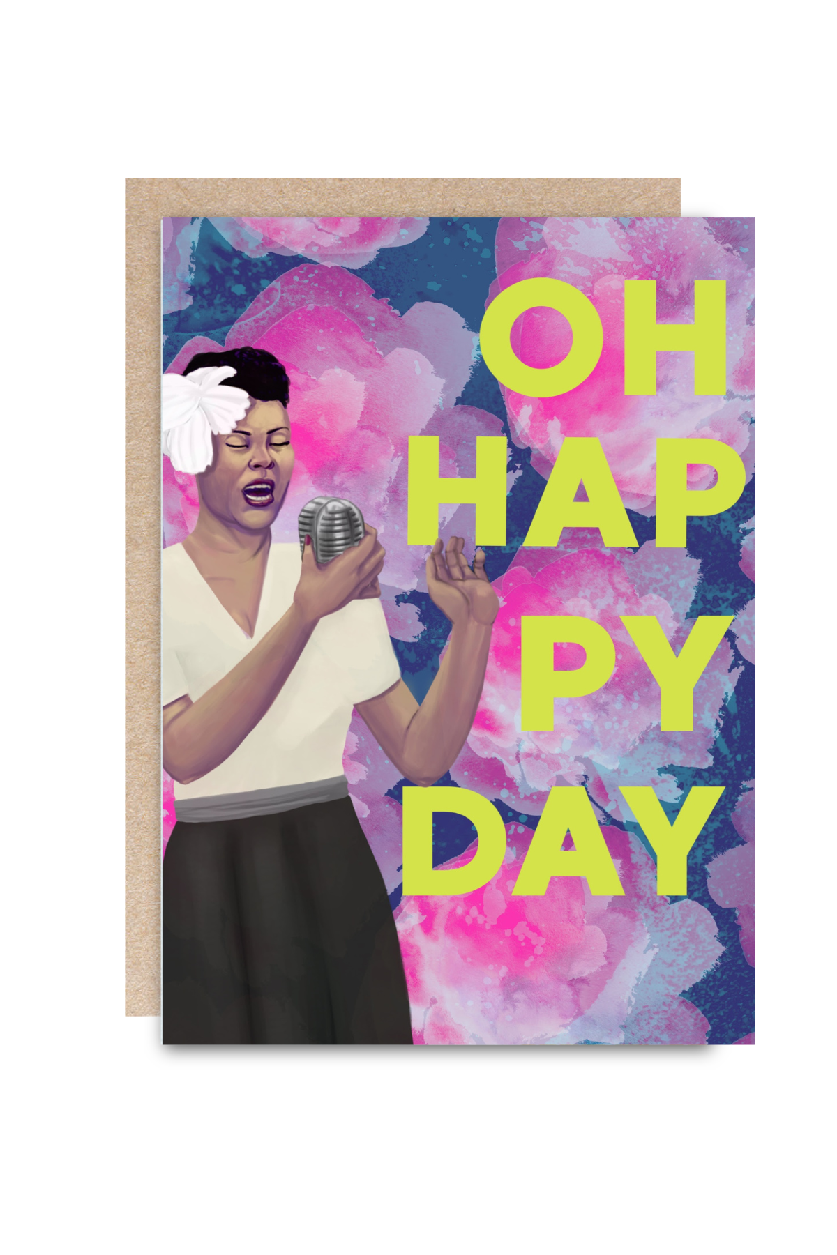 Birthday Greeting Card -  Oh Happy Day- Blank Inside, Artist-Designed by Kindred Paper, Wholesale, Retail Stockists